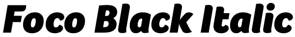 Foco Black Italic Font