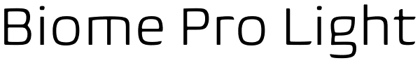 Biome Pro Light Font