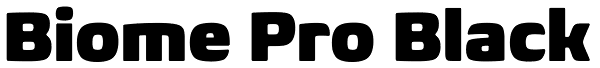 Biome Pro Black Font