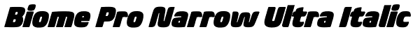 Biome Pro Narrow Ultra Italic Font