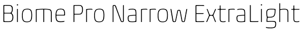 Biome Pro Narrow ExtraLight Font