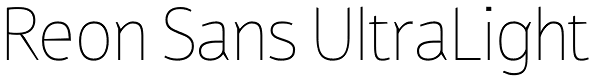 Reon Sans UltraLight Font