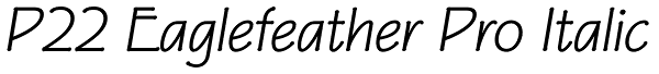 P22 Eaglefeather Pro Italic Font