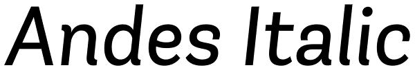 Andes Italic Font