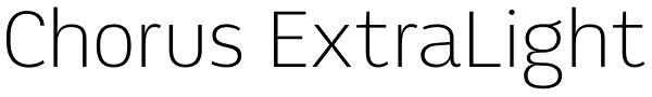 Chorus ExtraLight Font