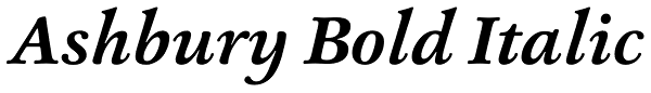 Ashbury Bold Italic Font