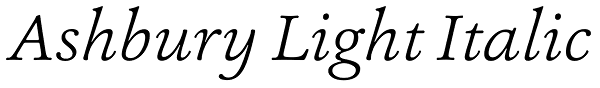 Ashbury Light Italic Font