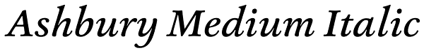 Ashbury Medium Italic Font