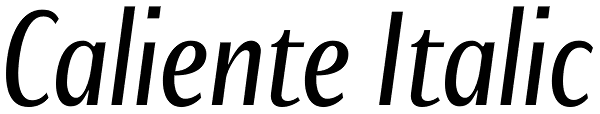 Caliente Italic Font