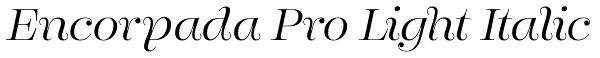 Encorpada Pro Light Italic Font