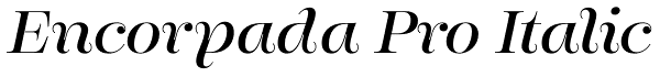 Encorpada Pro Italic Font