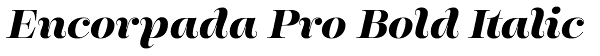 Encorpada Pro Bold Italic Font