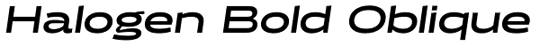 Halogen Bold Oblique Font