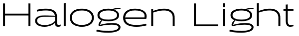 Halogen Light Font