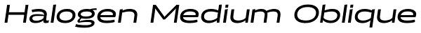 Halogen Medium Oblique Font