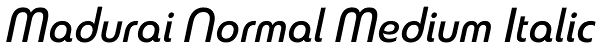 Madurai Normal Medium Italic Font