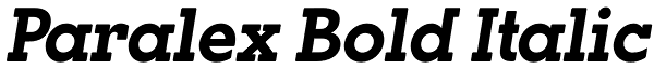 Paralex Bold Italic Font