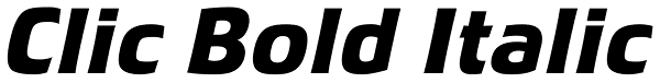 Clic Bold Italic Font