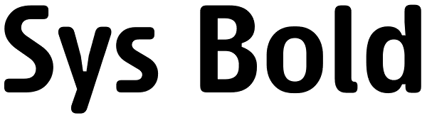 Sys Bold Font