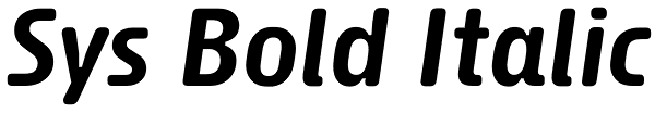 Sys Bold Italic Font