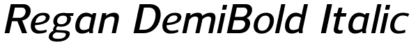 Regan DemiBold Italic Font