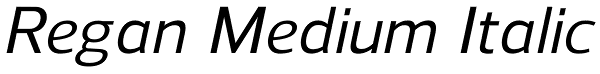 Regan Medium Italic Font