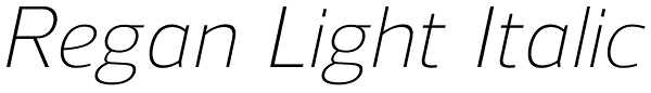 Regan Light Italic Font