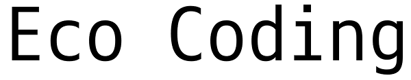 Eco Coding Font