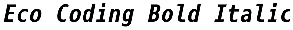 Eco Coding Bold Italic Font