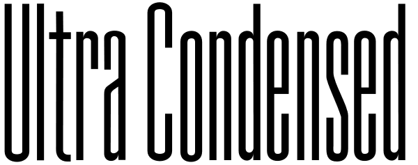 Ultra Condensed Font