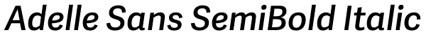 Adelle Sans SemiBold Italic Font