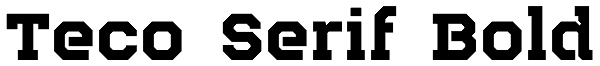 Teco Serif Bold Font