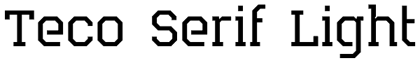 Teco Serif Light Font