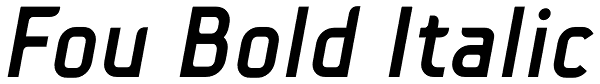 Fou Bold Italic Font