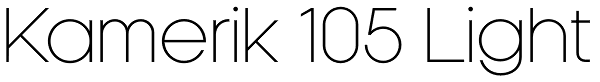 Kamerik 105 Light Font