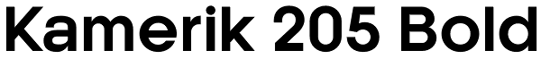 Kamerik 205 Bold Font