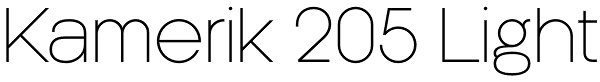 Kamerik 205 Light Font