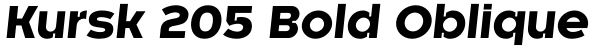 Kursk 205 Bold Oblique Font