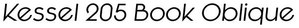 Kessel 205 Book Oblique Font