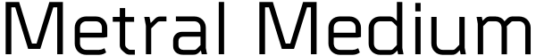 Metral Medium Font