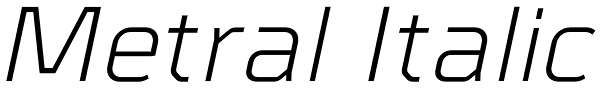 Metral Italic Font