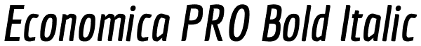 Economica PRO Bold Italic Font