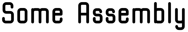 Some Assembly Font