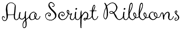 Aya Script Ribbons Font