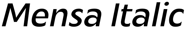 Mensa Italic Font