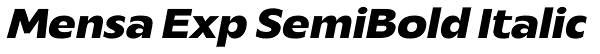 Mensa Exp SemiBold Italic Font