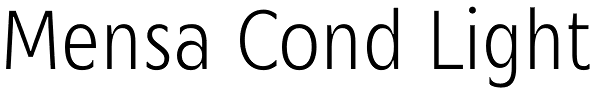 Mensa Cond Light Font