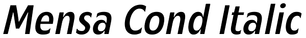 Mensa Cond Italic Font