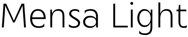 Mensa Light Font