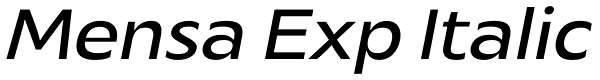 Mensa Exp Italic Font